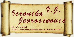 Veronika Jevrosimović vizit kartica